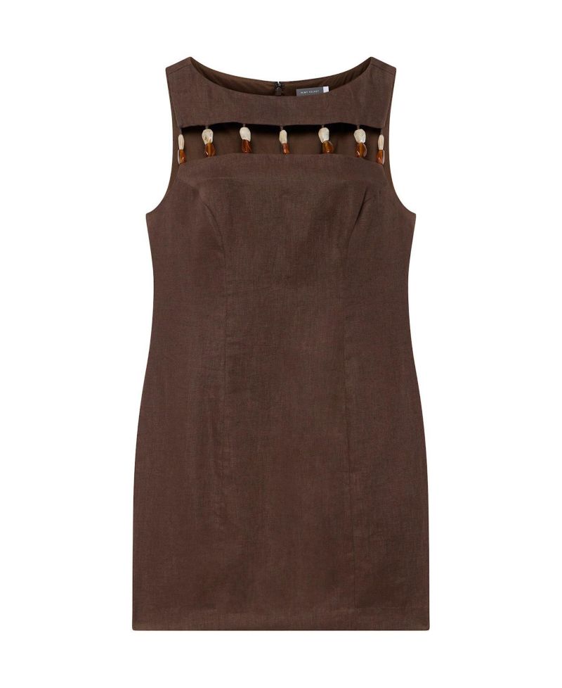 Women's Beaded Cutout Mini Dress