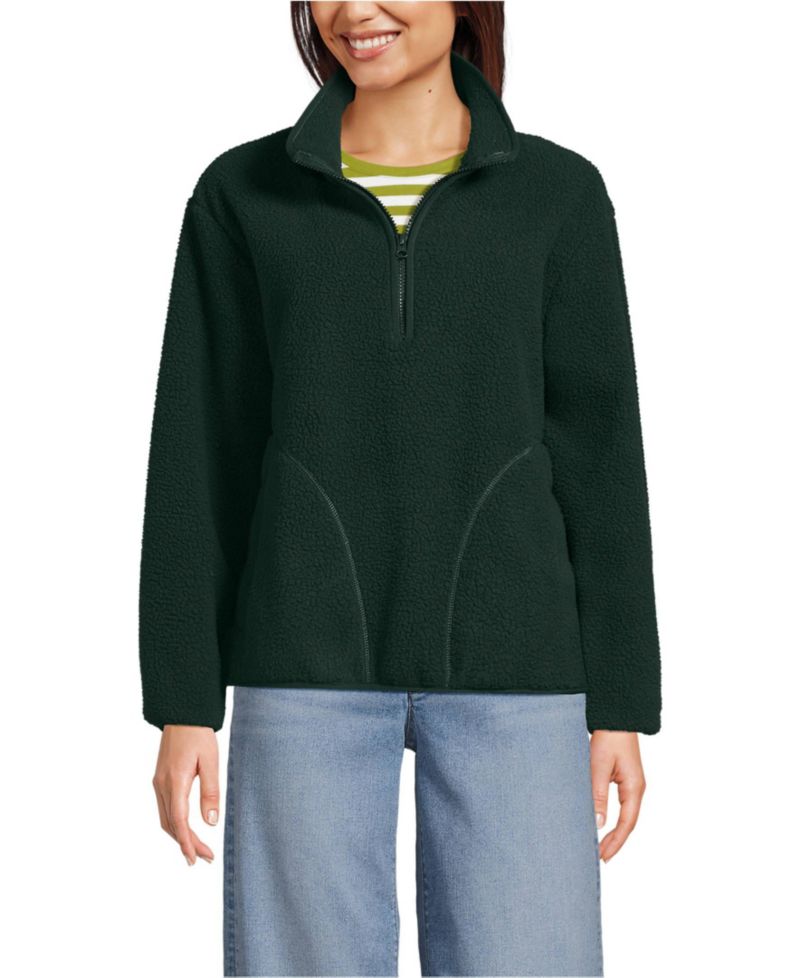 Women's Half Zip Cozy High Pile Fleece Pullover