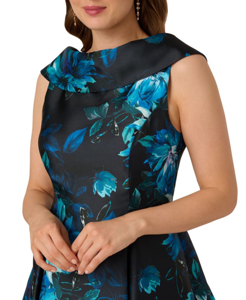 Women's Boat Neck Midi Dress