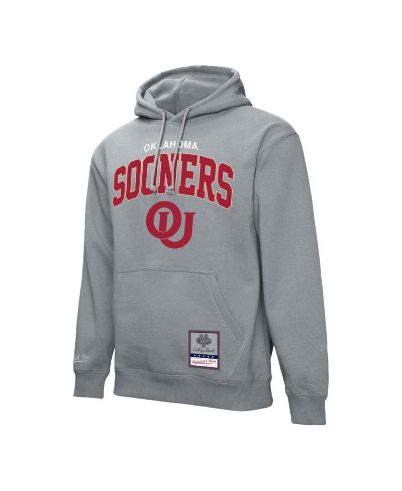 Men's Heather Gray Oklahoma Sooners Classic Arch Pullover Hoodie