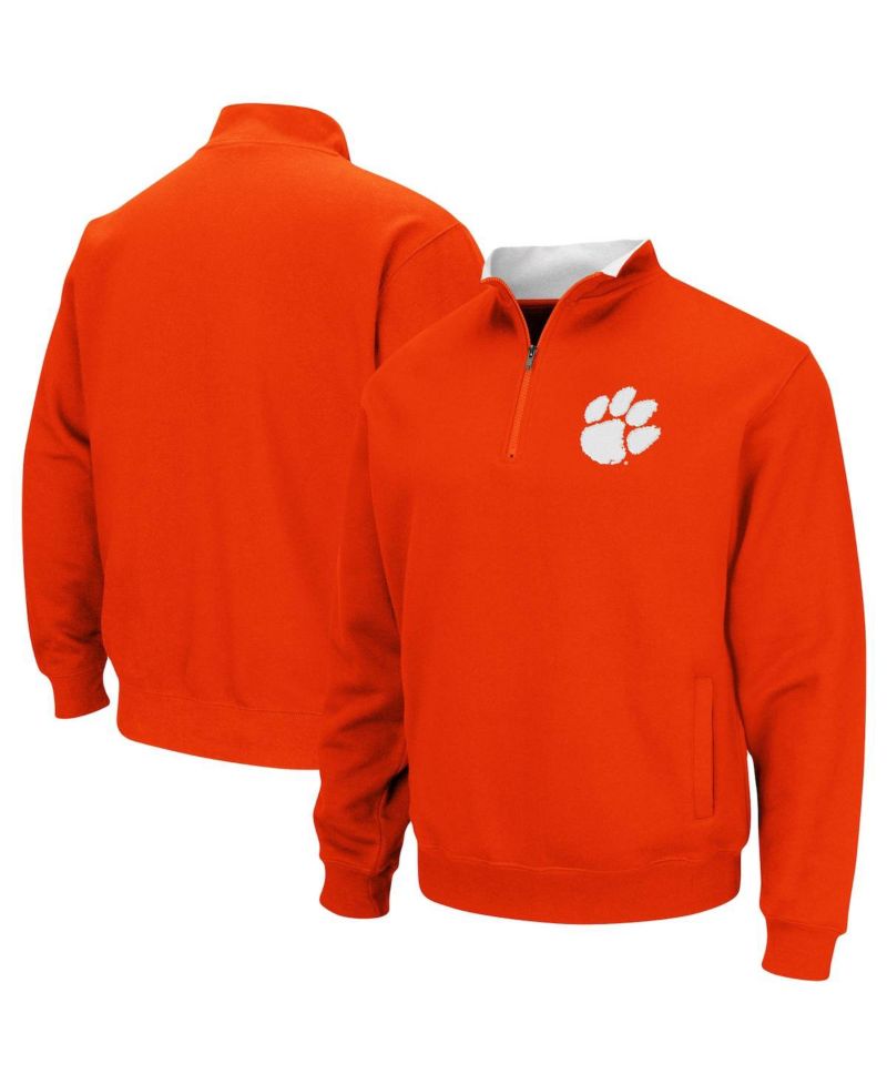Men's Orange Clemson Tigers Big and Tall Tortugas Quarter-Zip Jacket