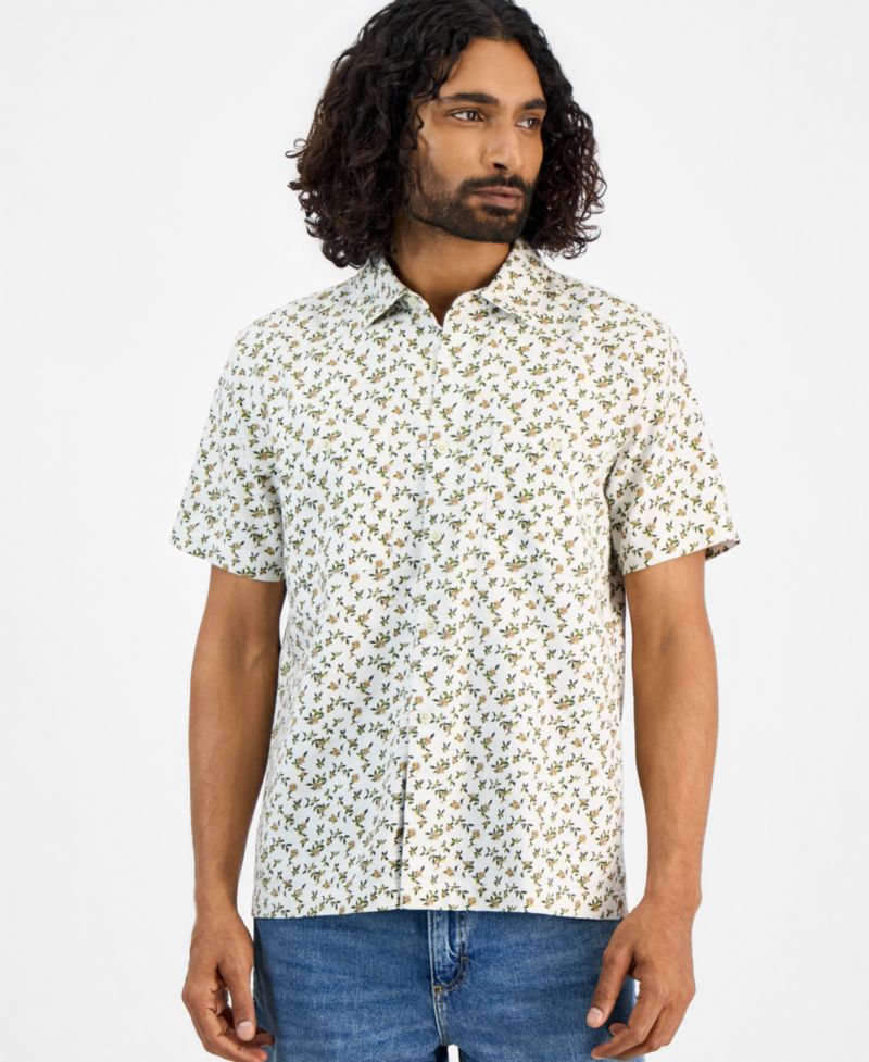 Men's Short-Sleeve Victor Ditsy Floral Shirt