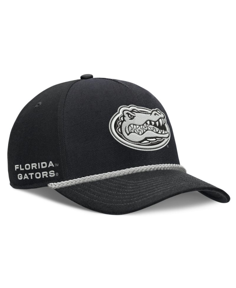 Men's and Women's Black Florida Gators Rope Rise Adjustable Hat