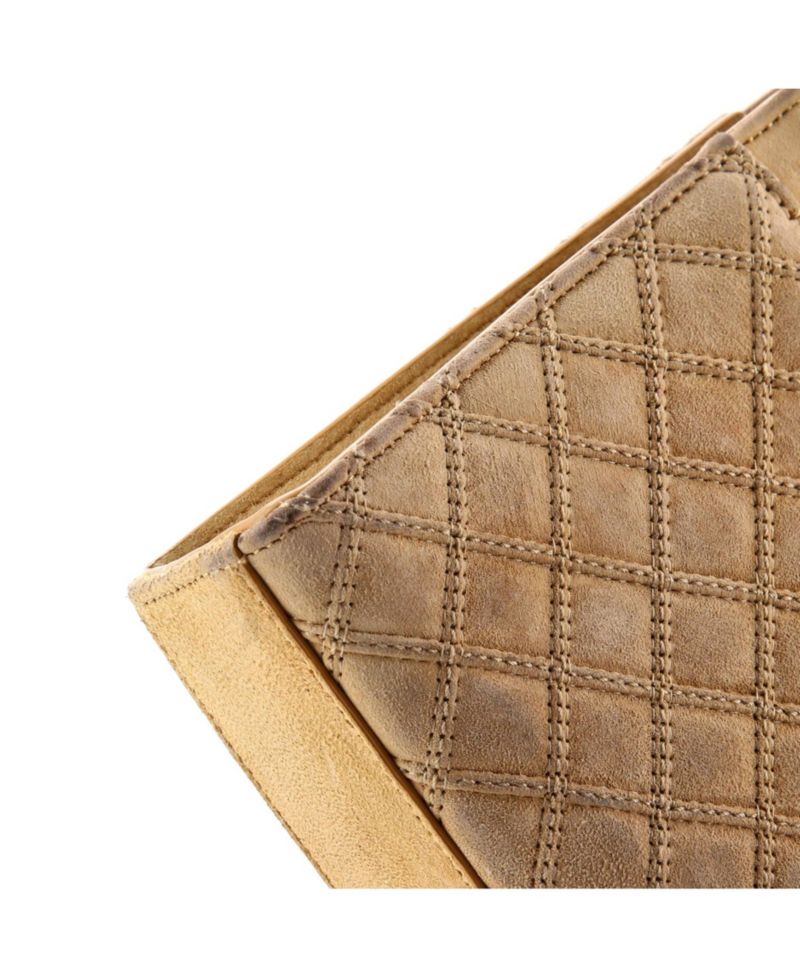 Small Classic Monogram Envelope Satchel Quilted Suede