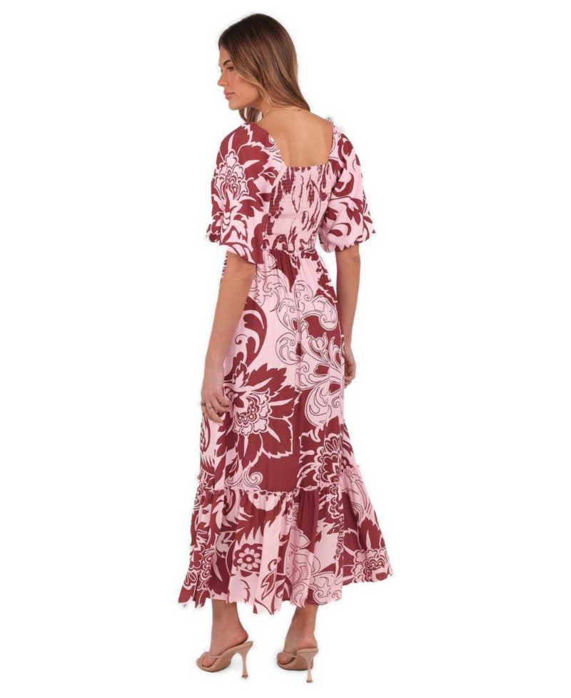 Women's Shanae Maxi Dress - Pink Brown Paisley