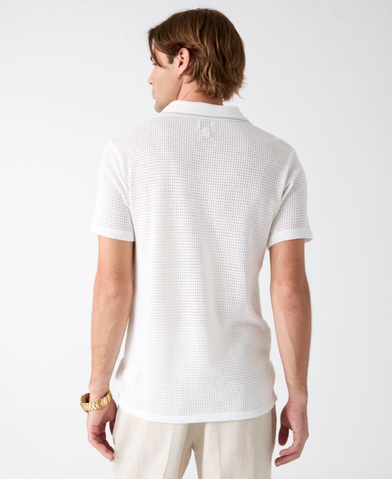 Men's Daryl Crochet Knit Polo Shirt