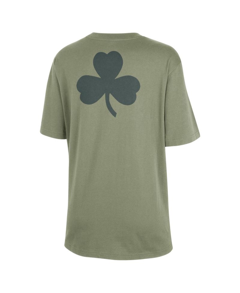 Women's Green Boston Celtics Courtside Statement Edition Boyfriend T-Shirt