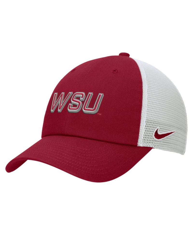 Men's Crimson Washington State Cougars On-Field Club Adjustable Trucker Hat