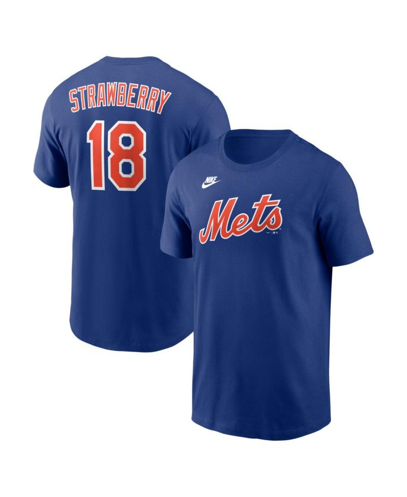 Men's Darryl Strawberry Royal New York Mets Cooperstown Collection Name & Number T-Shirt
