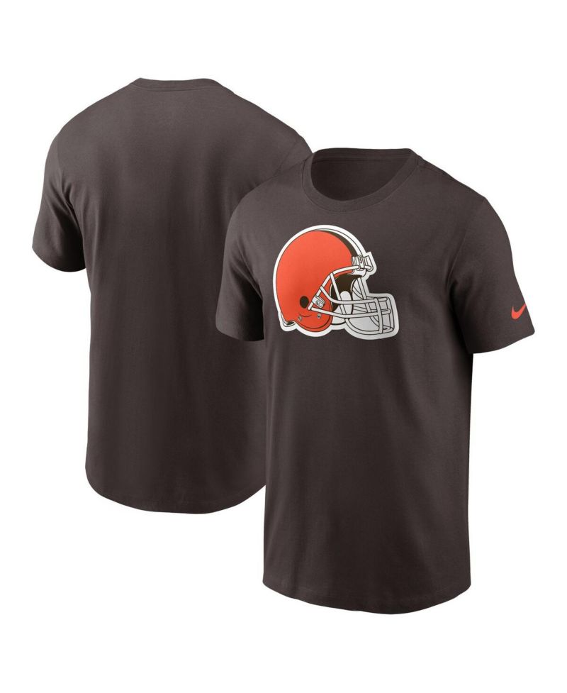 Men's Brown Cleveland Browns Logo Essential T-Shirt