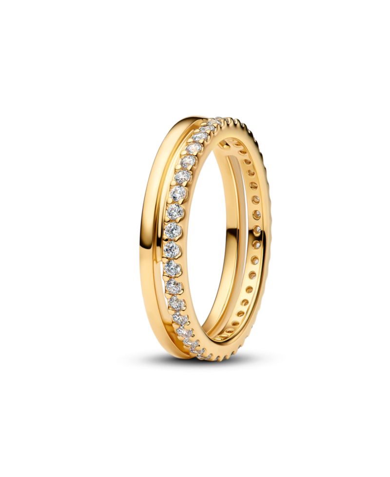 Double Band 14K Gold-Plated Ring