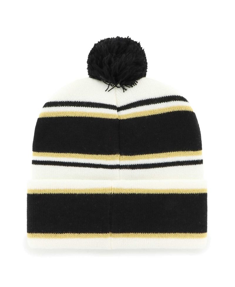 47 Brand Big Boys and Girls White New Orleans Saints Stripling Cuffed Knit Hat with Pom