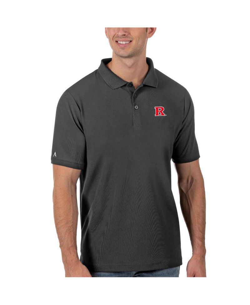 Men's Anthracite Rutgers Scarlet Knights Legacy Pique Polo Shirt