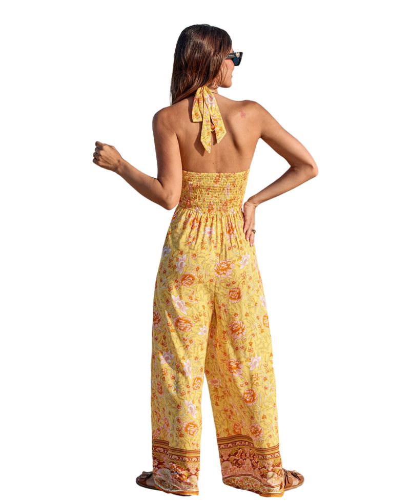 Women's Halter Neck Floral Jumpsuit