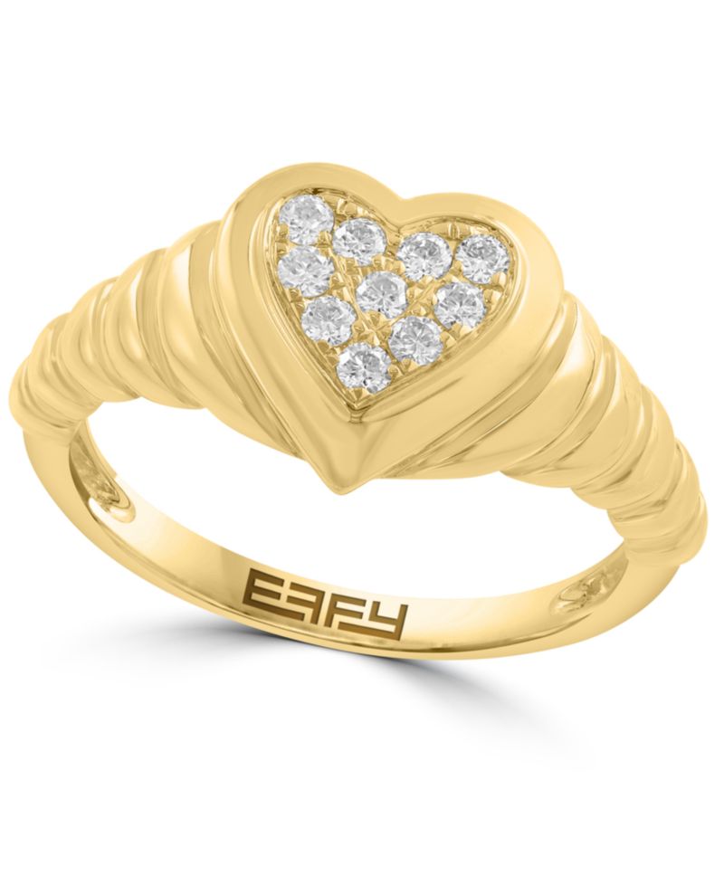 Diamond Ring (1/5 ct. t.w.) in 14k Yellow Gold