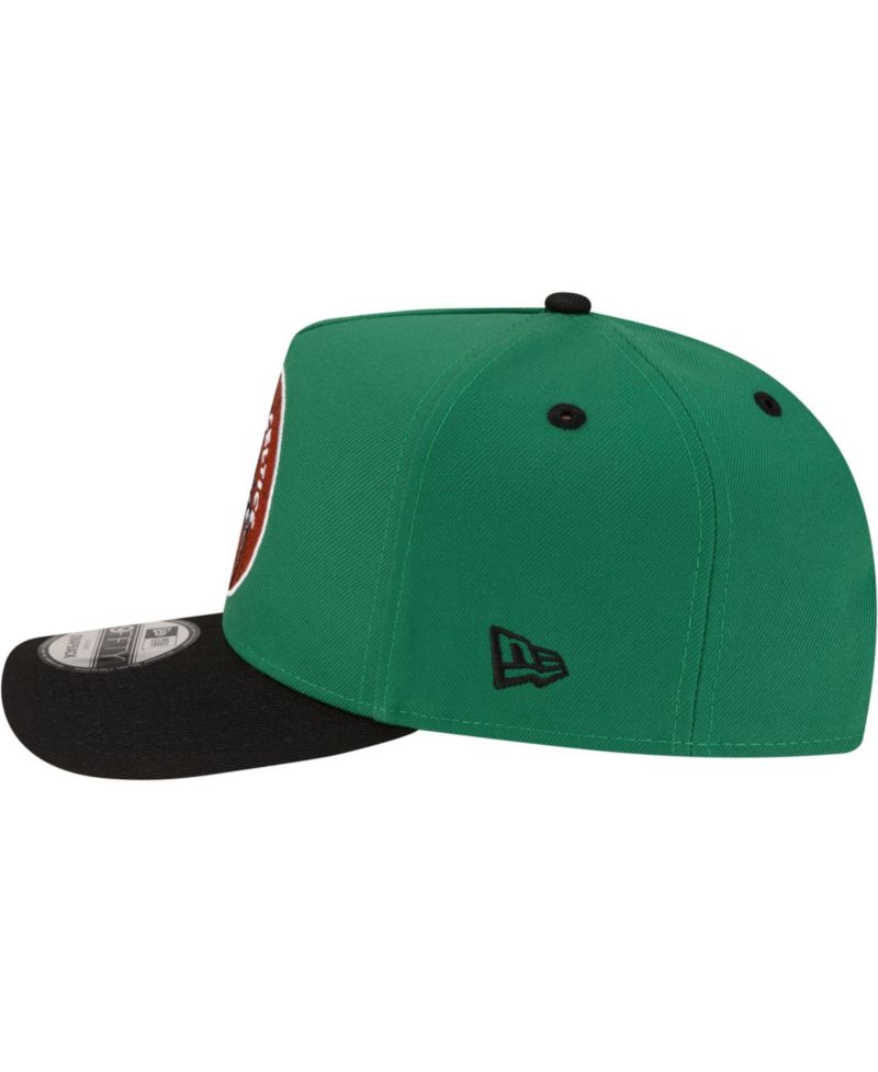 Men's Kelly Green/Black Boston Celtics 80s Throwback A-Frame 9FIFTY Snapback Hat