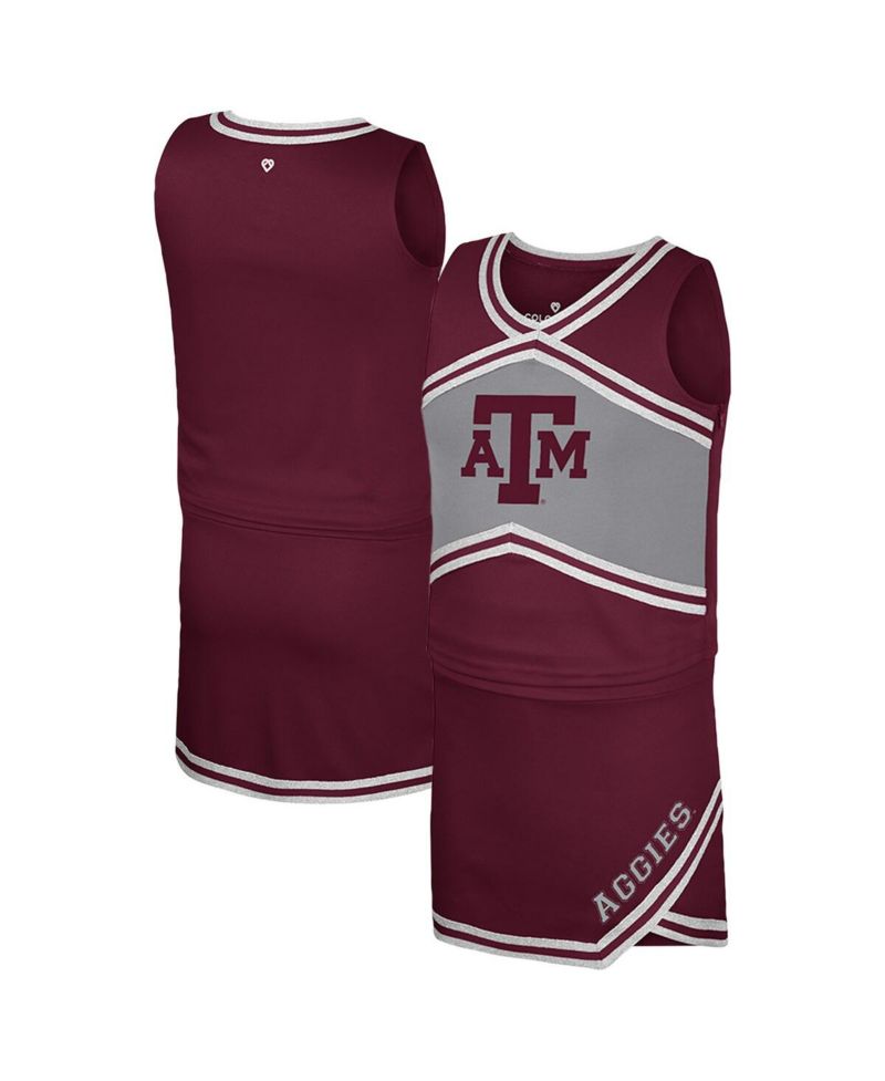 Big Girls Maroon Texas A&M Aggies Cheerleader Top and Skirt Set