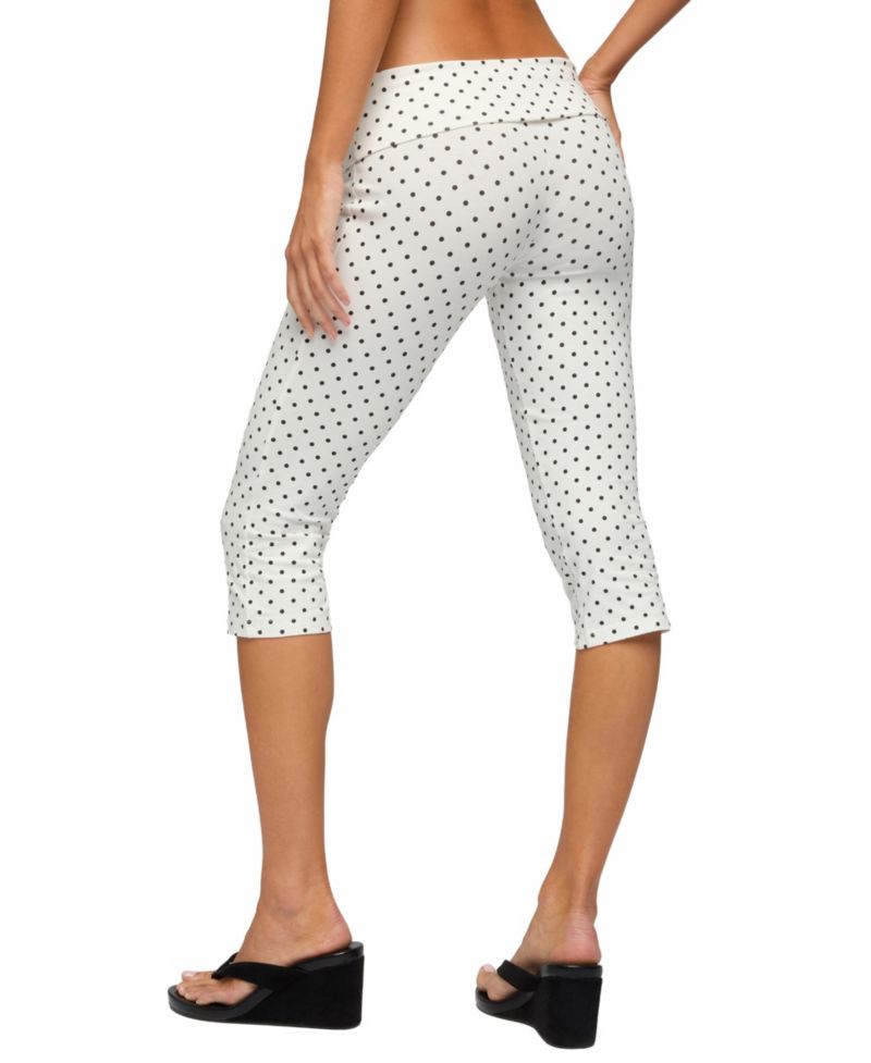 Women's Eloisa Polka Dot Foldover Capri Pants