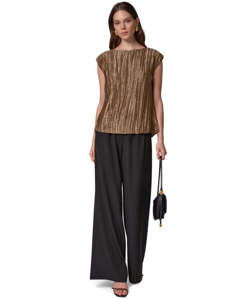 Women's Sleeveless Pliss&eacute; Blouse