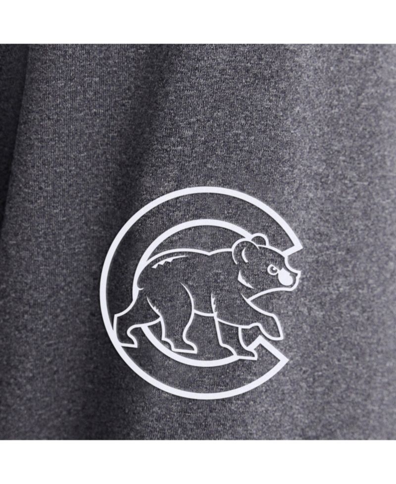 Men's Charcoal Chicago Cubs Clutch Long Sleeve Hooded T-Shirt