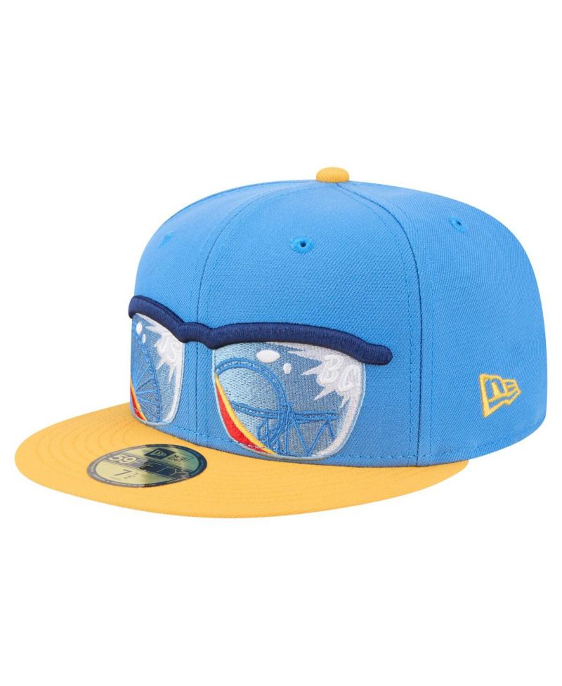 Men's Blue/Yellow Jersey Shore BlueClaws Authentic Collection 59FIFTY Fitted Hat