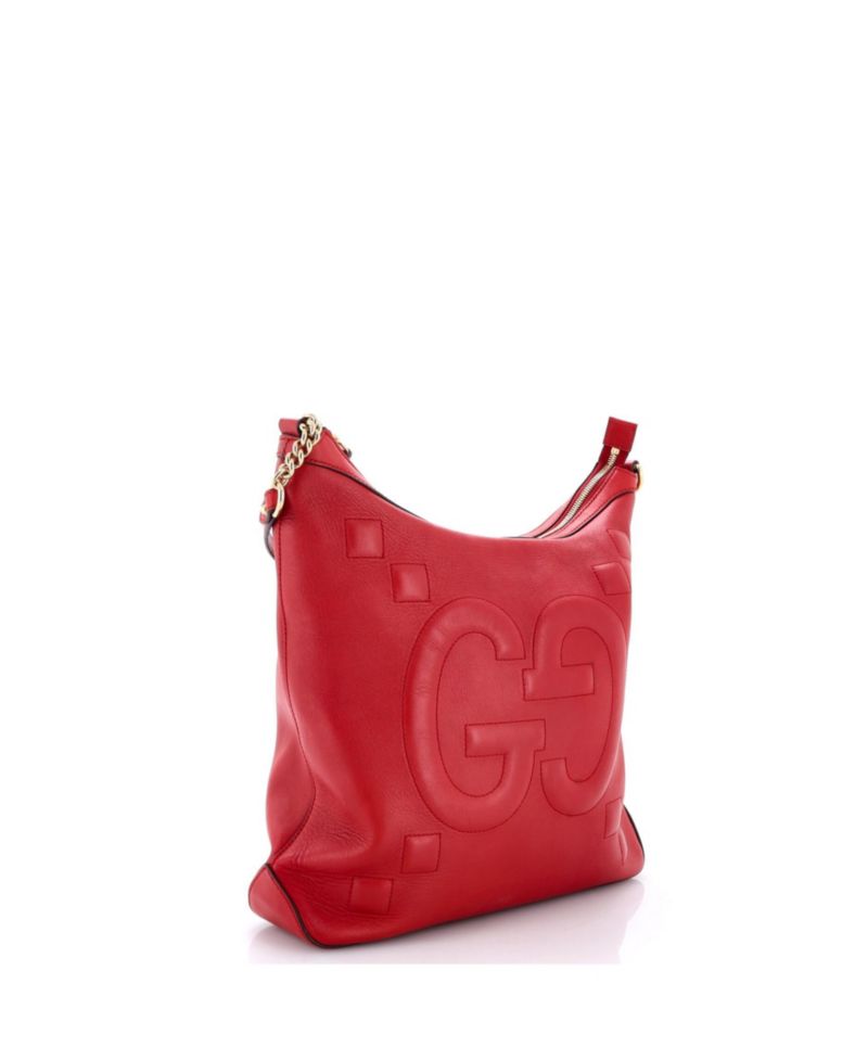 Large Apollo Hobo GG Embossed Calfskin