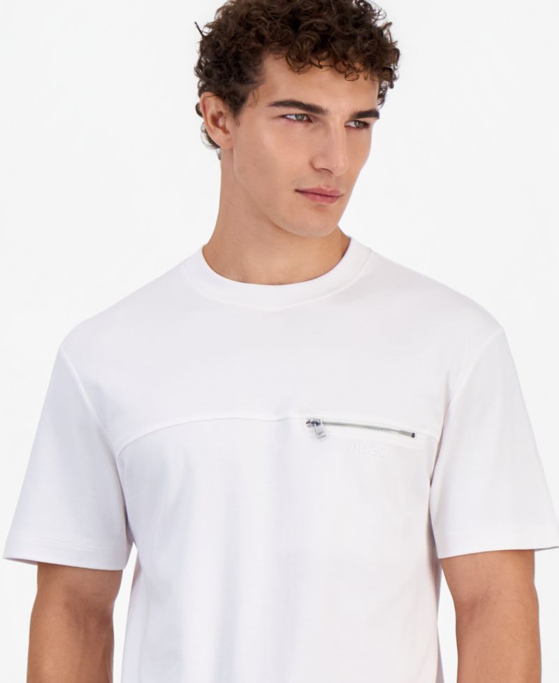 Men's Derenn Crewneck Zipper-Pocket T-Shirt