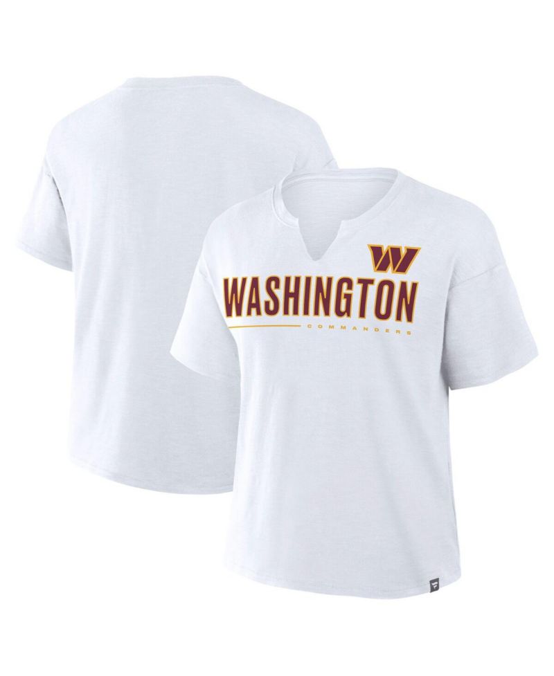 Women's White Washington Commanders Redzone Slub Boxy T-Shirt