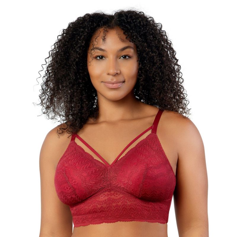 Women's Mia Wire-Free Padded Lace Bralette, Sandstone, 40H