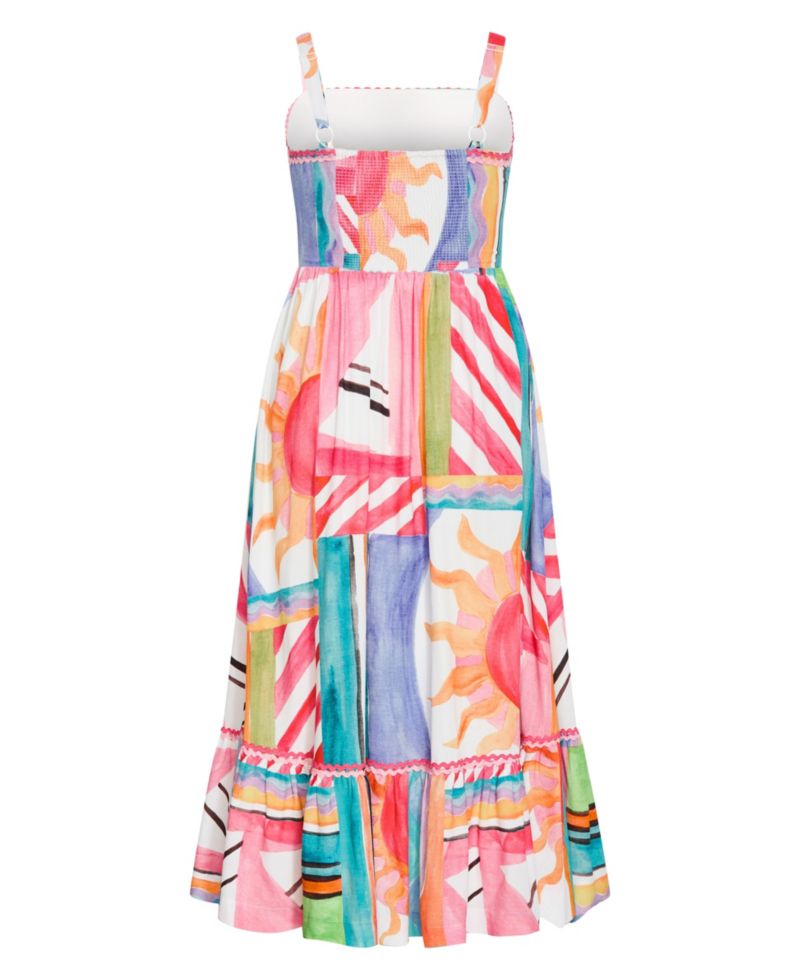 Women's Plus Size Sunlit Print Maxi Dress