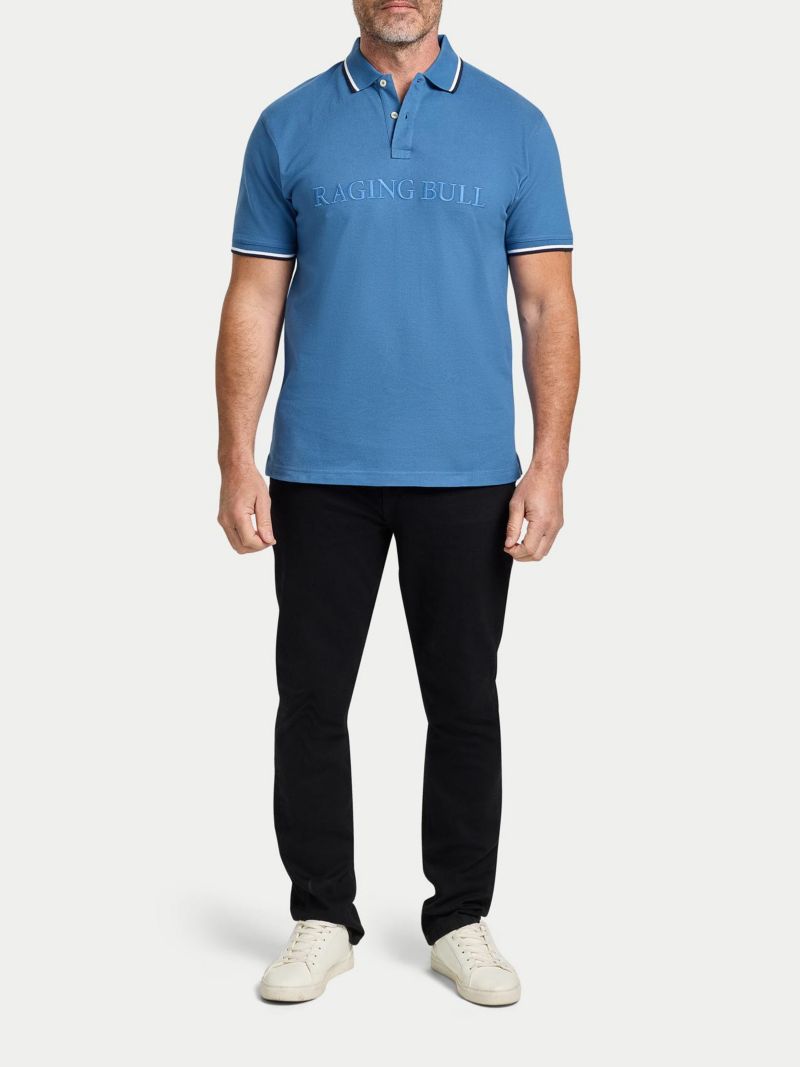 Men's Short Sleeve Embroidery Pique Polo