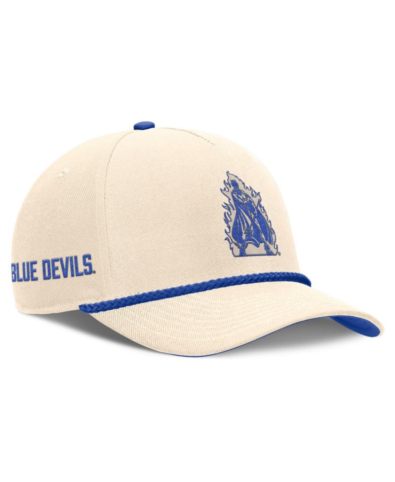 Men's and Women's Natural Duke Blue Devils Legacy Vintage Rope Rise Adjustable Hat