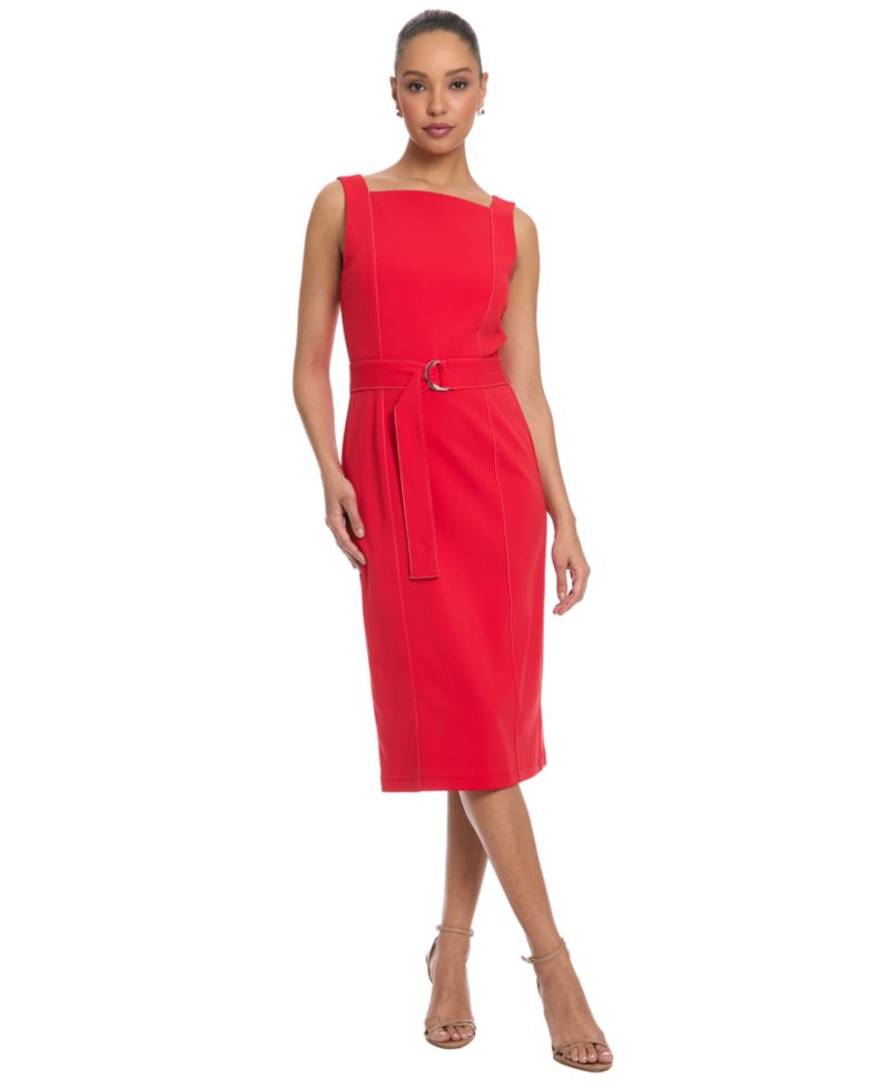 Women's Square Neck Midi Dress