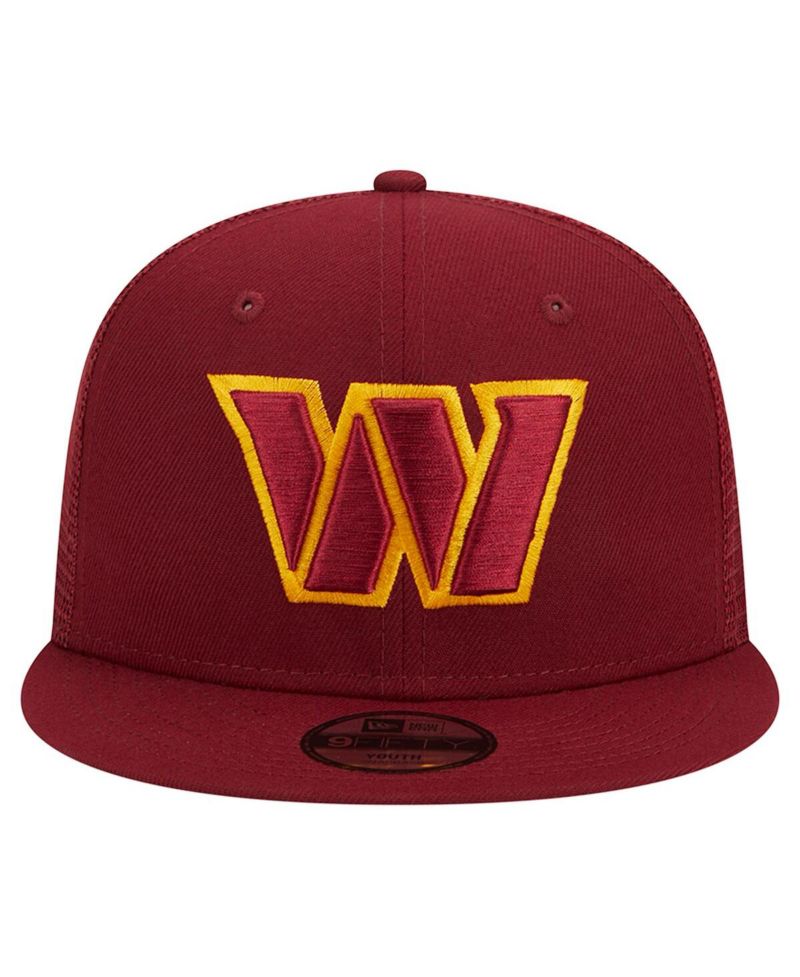 Big Boys and Girls Burgundy Washington Commanders Main Trucker 9FIFTY Snapback Hat