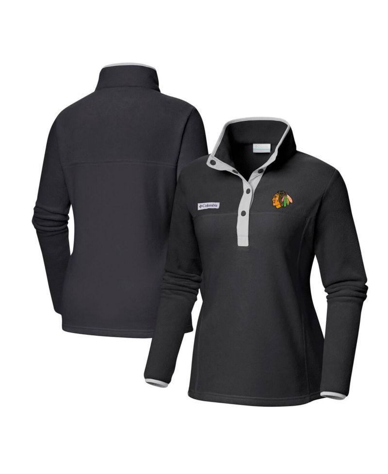 Women's Black Chicago Blackhawks Benton Springs Half-Snap Jacket