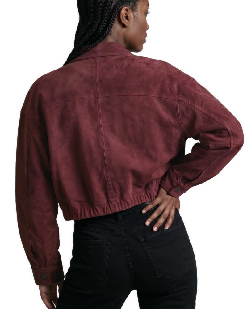 Women's Mila Burgundy Suede Jacket