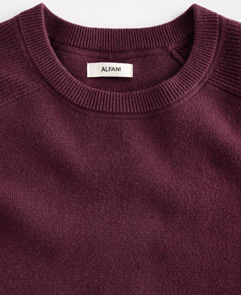 Men's Crewneck Saddle-Shoulder Sweater, Macy's Exclusive