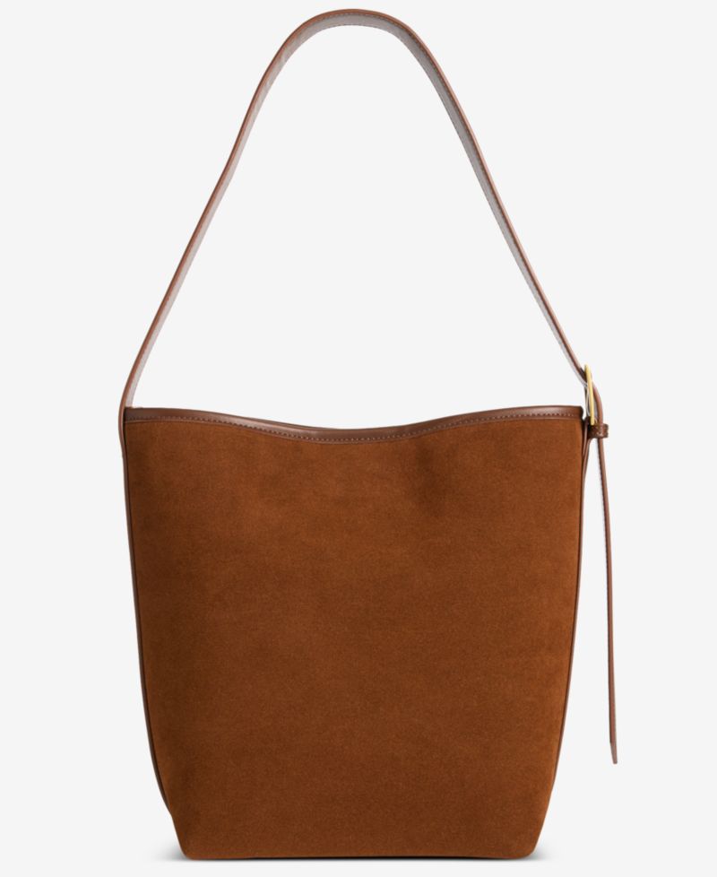 Floral Embroidered Soft Bucket Bag