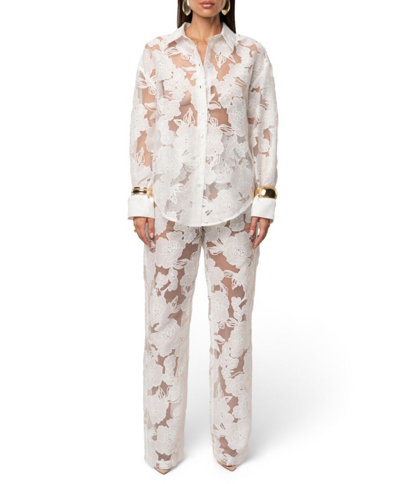 Women's Organza Floral Pant