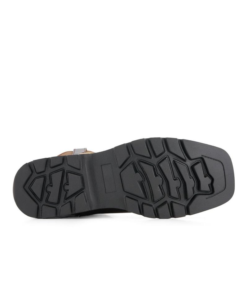 Men's Leather Cowboy Boots Bicolor