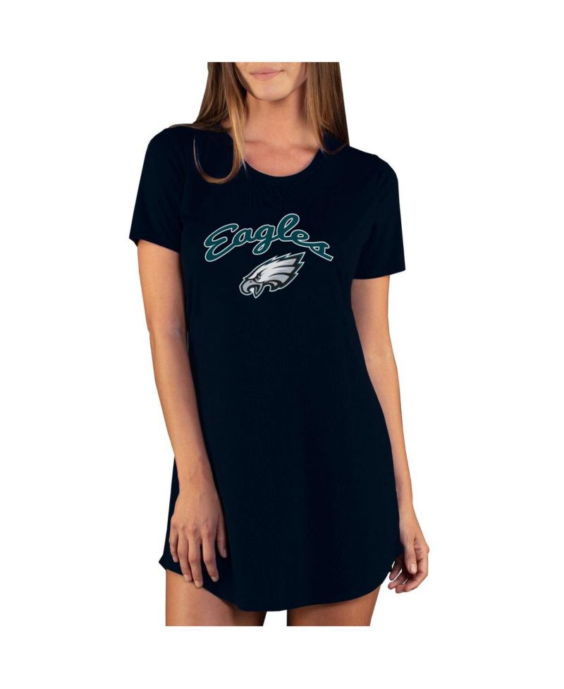 Women's Black Philadelphia Eagles Marathon Knit Nightshirt