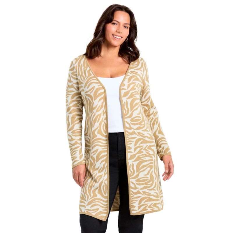 Women's Plus Size Open Front Sweater Cardigan