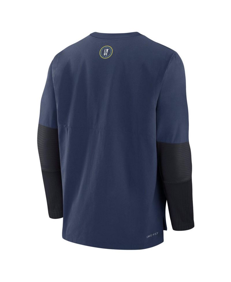 Men's Navy Philadelphia Phillies Authentic Collection City Connect Lightweight Player Tri-Blend Performance Long Sleeve T-Shirt