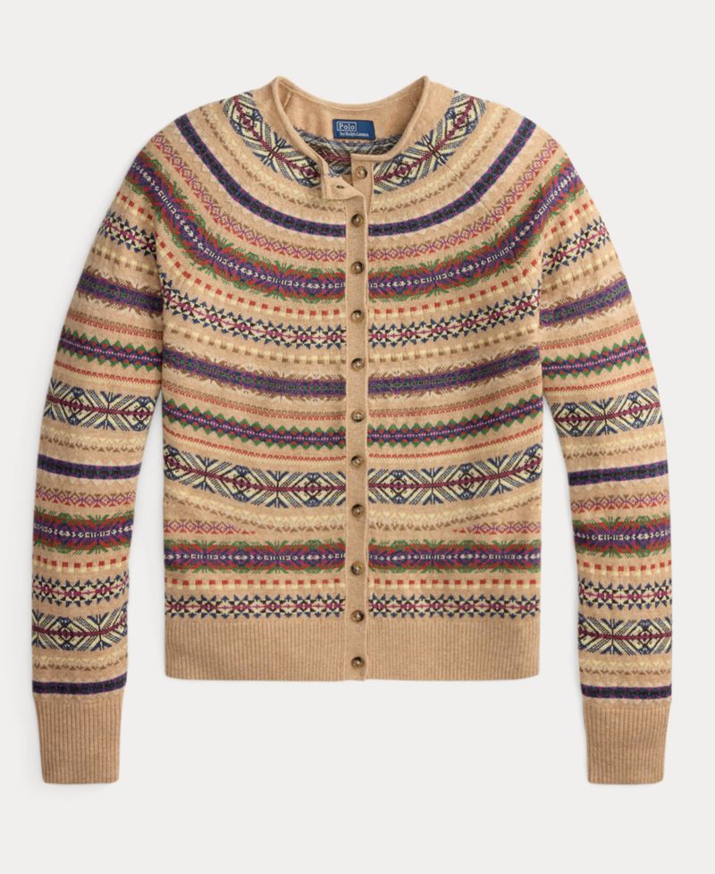 Women's Fair Isle Wool-Blend Slim Cardigan