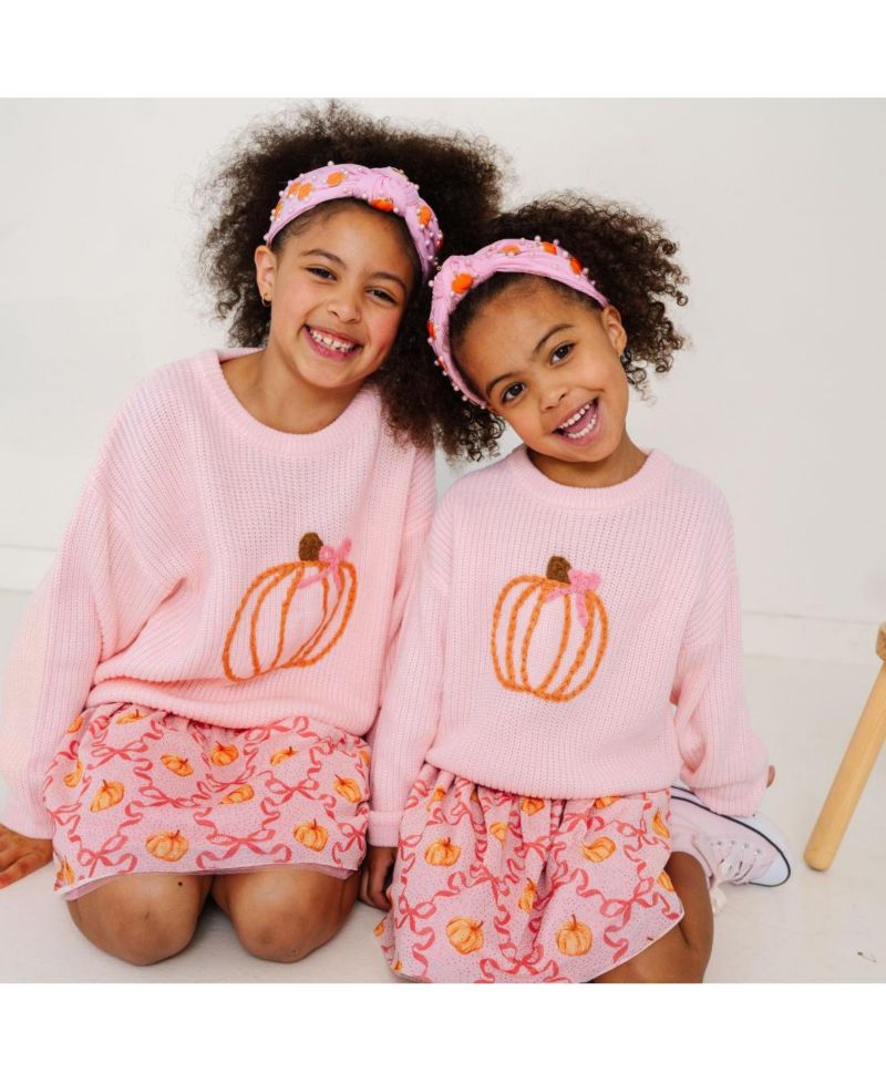 Little and Big Girls Pumpkin Trellis Tutu Skirt