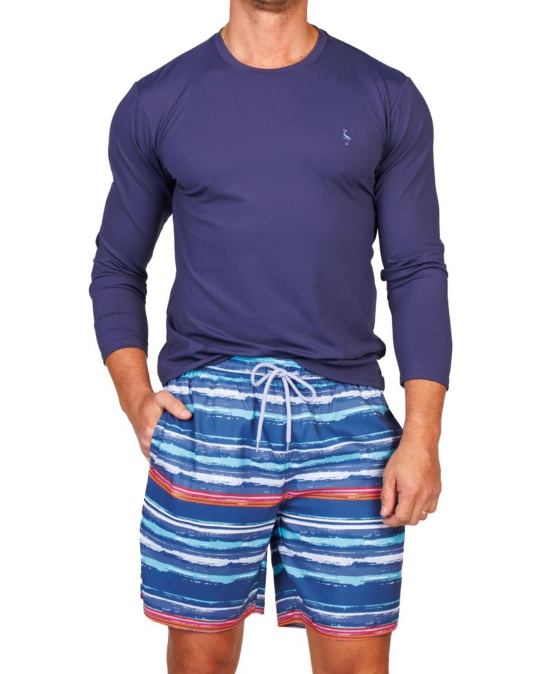 Men's Abstract Stripes Swim Shorts