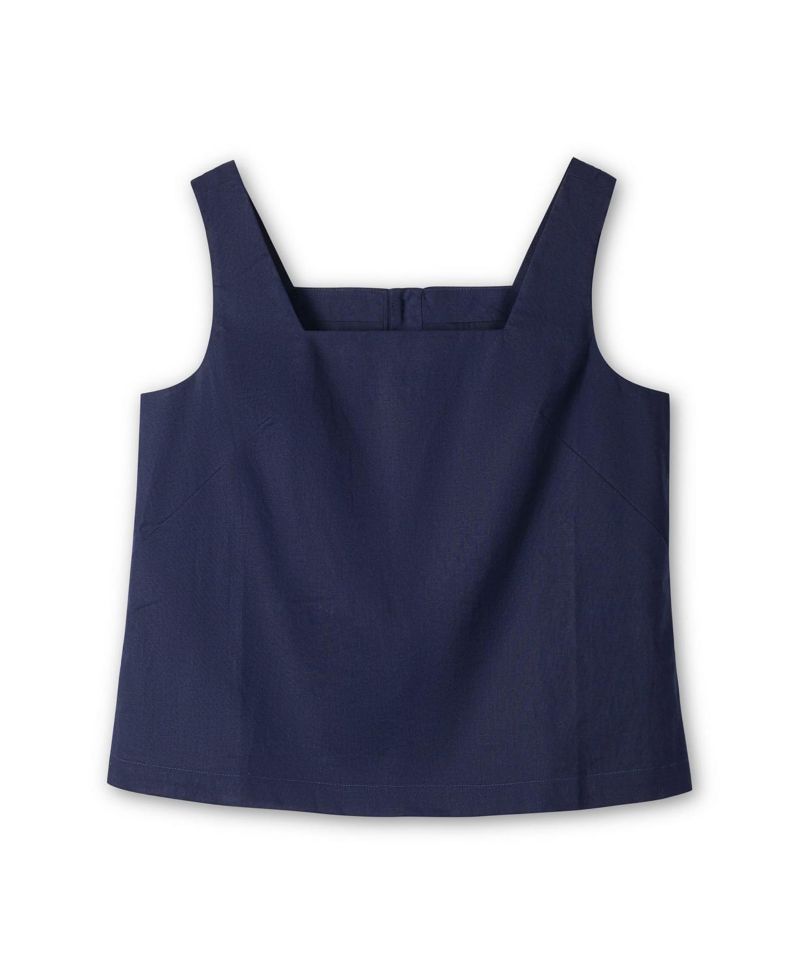 Women's Linen Square Neck Tank