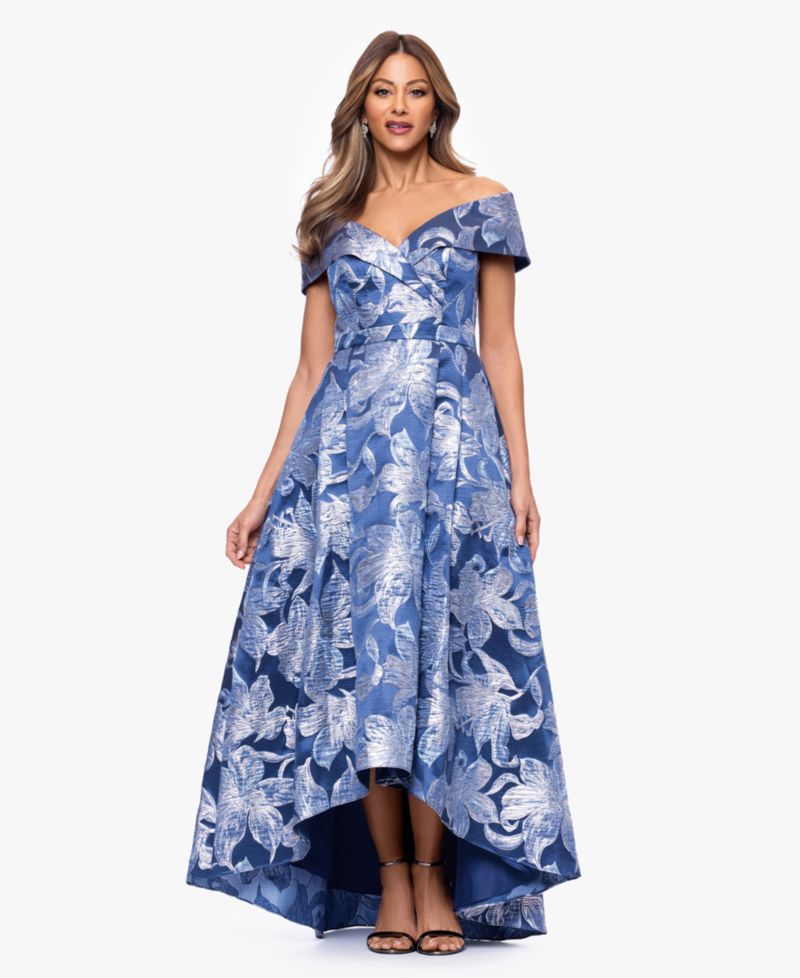Women's Off-The-Shoulder V-Neck Gown