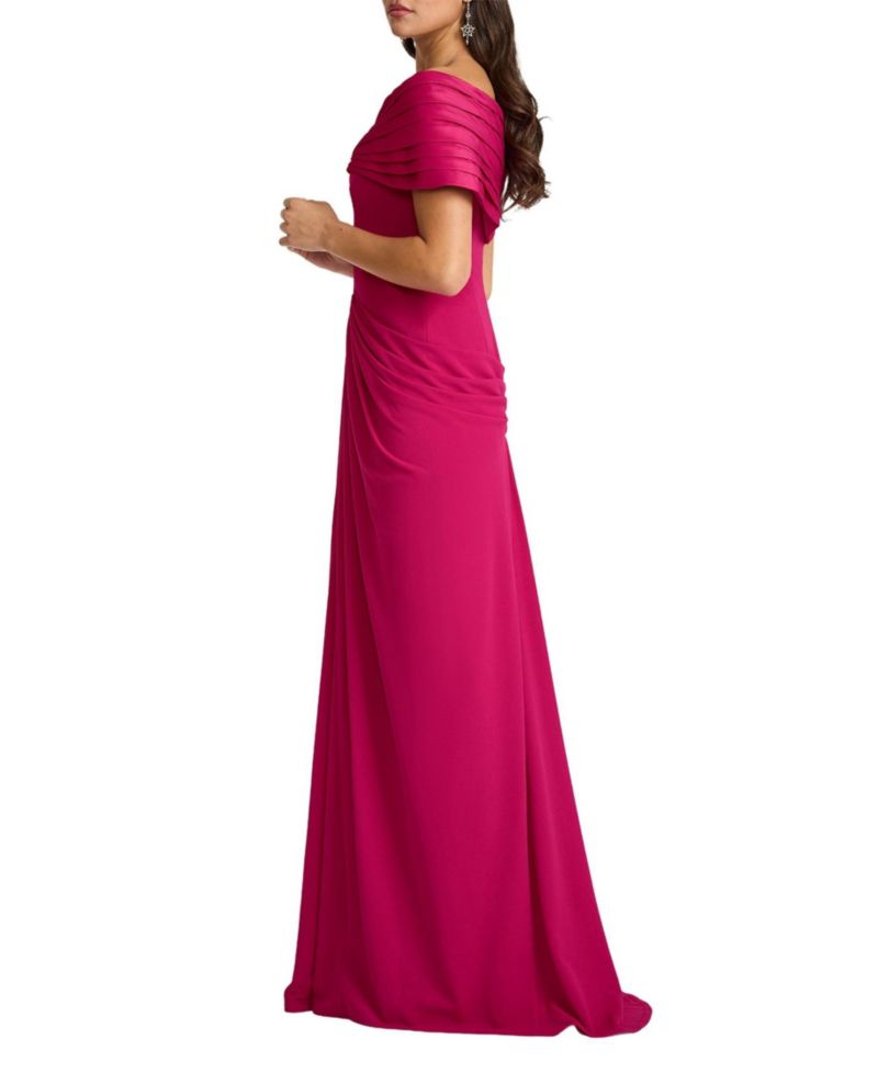 Women's Seraphine Pleated Portrait Collar Gown