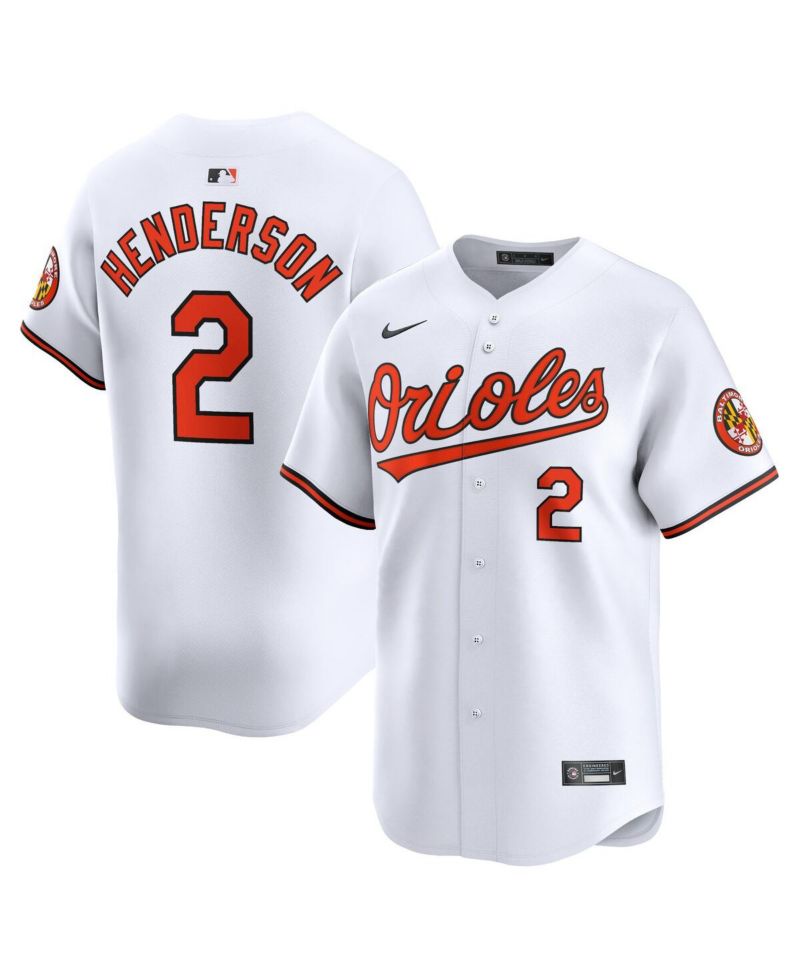 Men's Gunnar Henderson White Baltimore Orioles Home Limited Player Jersey
